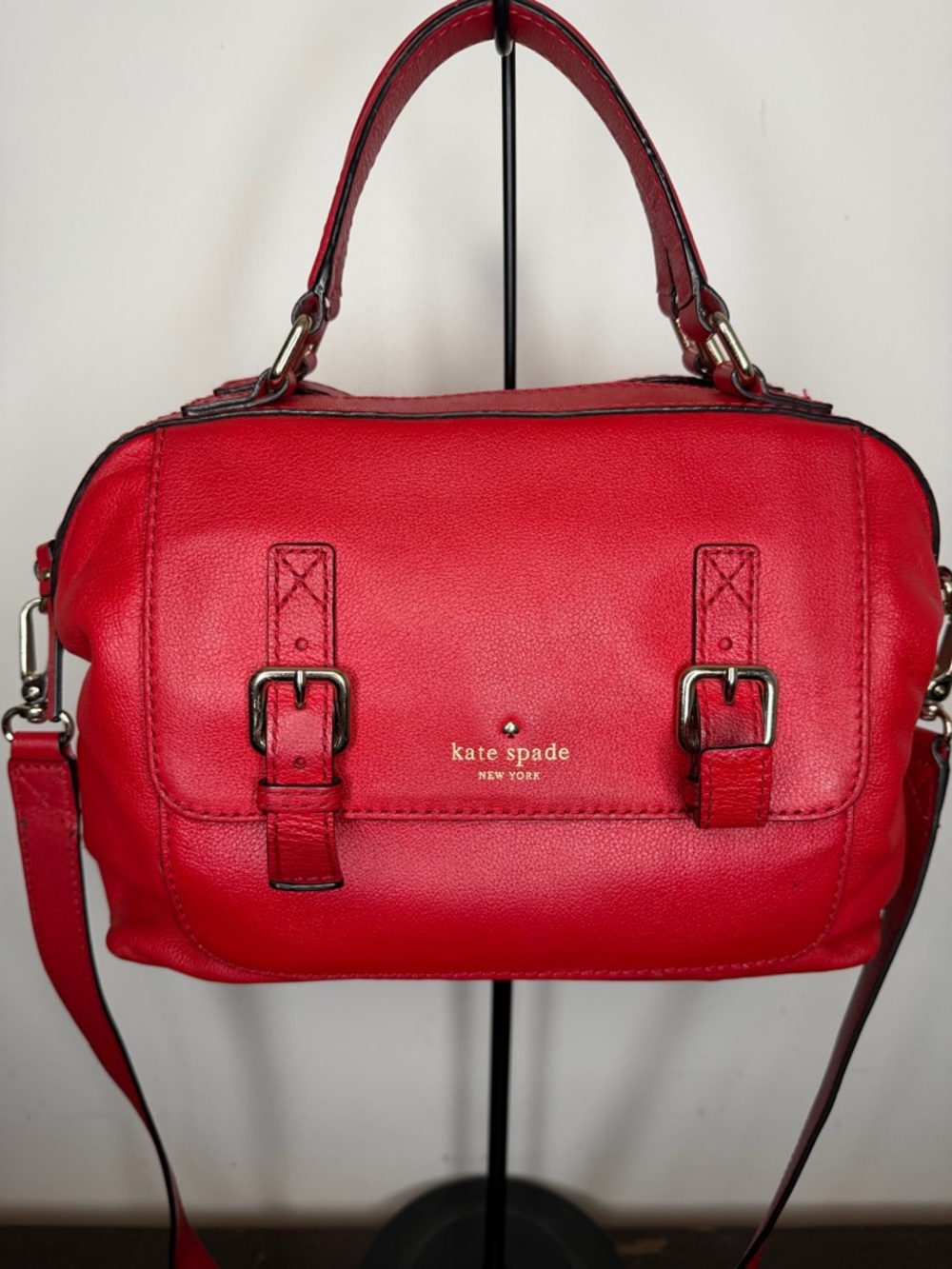 Kate Spade Red Leather Satchel Bag